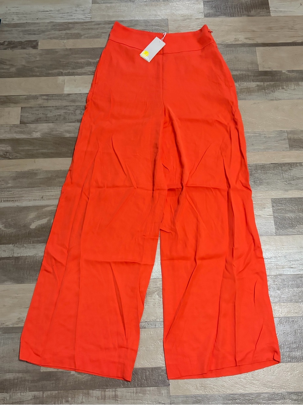NWT Boden Womens 6 Fluid Wide Leg Trouser High Rise Viscose Red Boho Preppy City